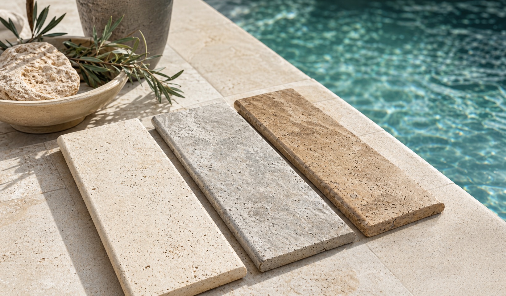 Travertine Pool Coping Colors and Design Ideas (2026): Best Picks for Bullnose, Eased Edge, and Cohesive Pool Edge Stone